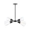 Designers Fountain Norro 4 Light Modern Matte Black with Clear Glass Shades Chandelier For Dining Rooms D290M-4CH-MB - alternate 1
